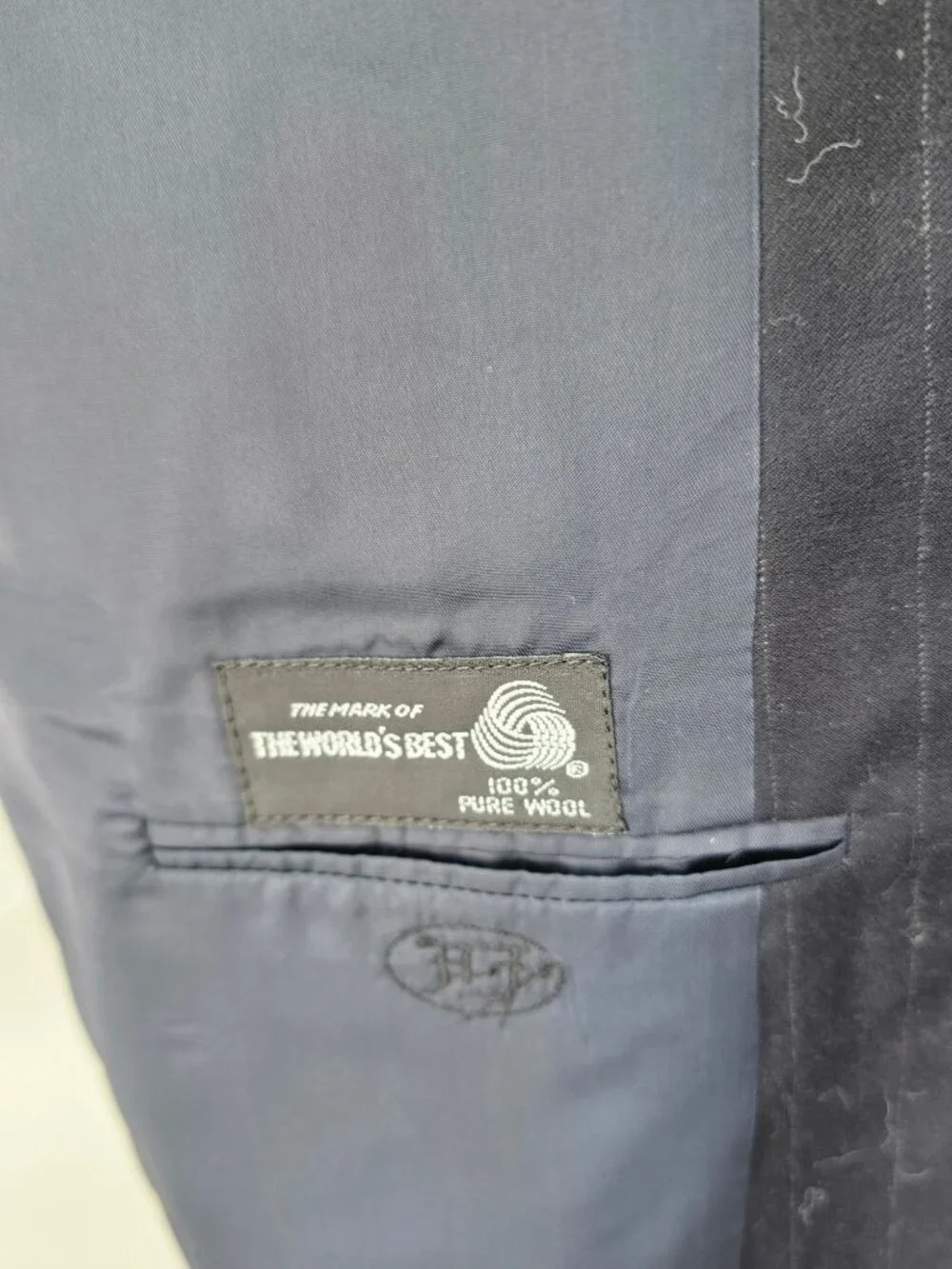 Hickey Freeman Nordstrom Blazer 44L Navy Pinstripe Wool Canvassed Sport Coat USA